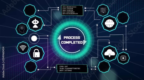 Advanced diagnostics summary dashboard displaying verified process completed checkmarks and green safety status indicators