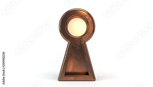 Illuminated Keyhole - A Symbol of Mystery and Opportunity.