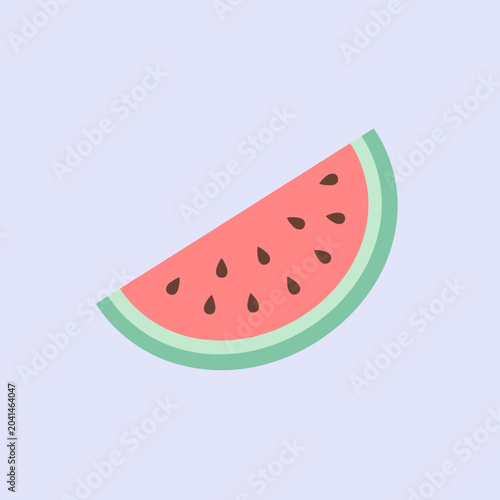 A simple illustration of a fresh slice of red fruit