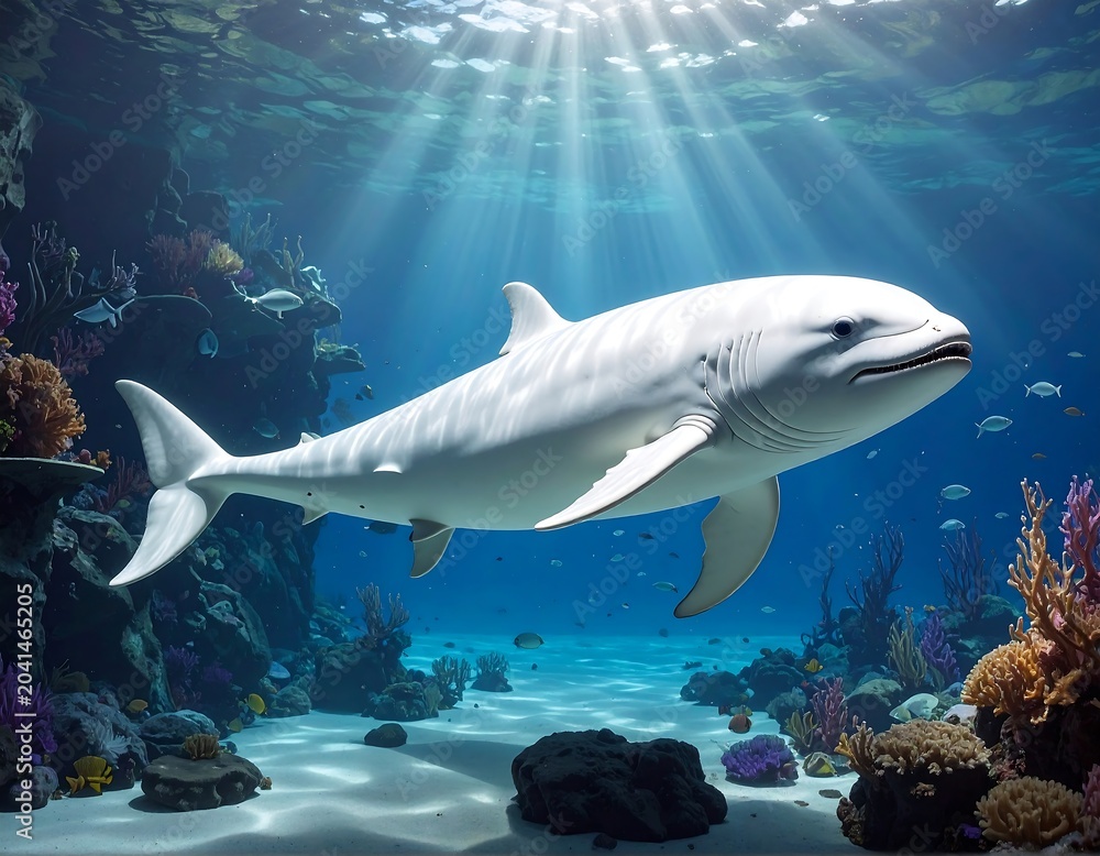 Naklejka premium Dolphin underwater.