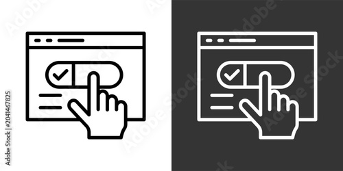 Konstfotografi Subscribe Black And White Multiple Style Icon Set Collection Pack Vector Illustr