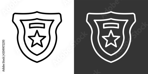 Konstfotografi Police Black And White Multiple Style Icon Set Collection Pack Vector Illustrati