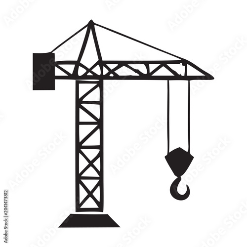 crane hook vector