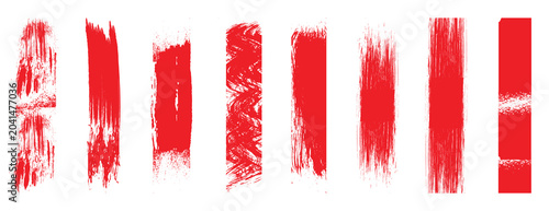 Photos Red set of paint stroke, ink brush, brush strokes, brushes, lines, grungy, dirt banner, watercolor design, dirty texture, perfect for creative designs and art projects