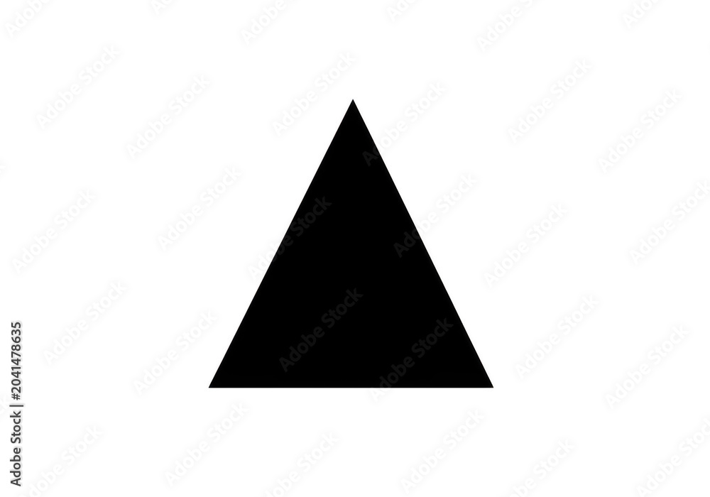 Fototapeta premium Minimalist thin white triangle outline on a dark background, geometric shape for modern abstract and architectural structural concepts isolated on a transparent background
