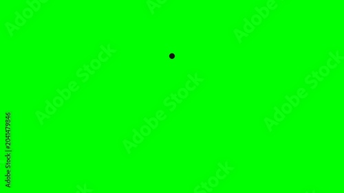 Upload completed animation with a black check mark icon on a green screen background