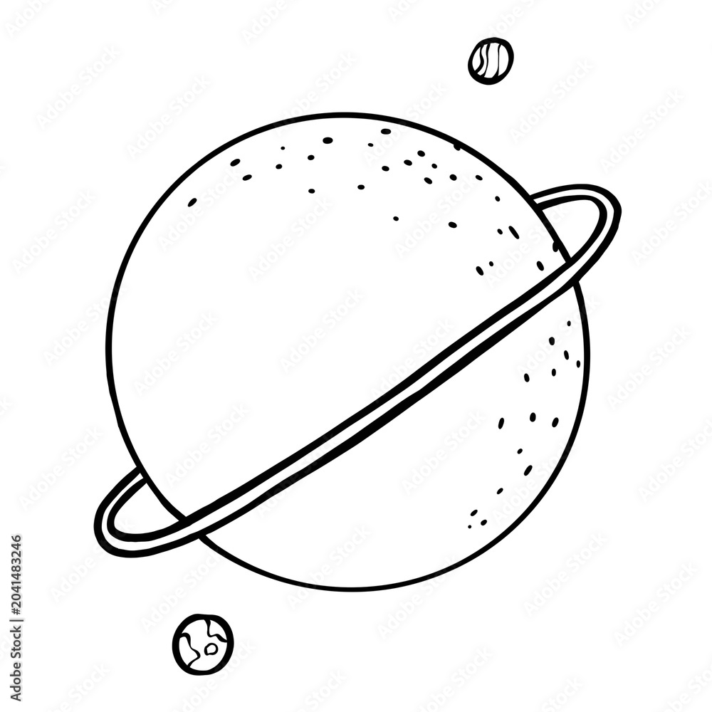 Obraz premium Planet with a ring system sticker