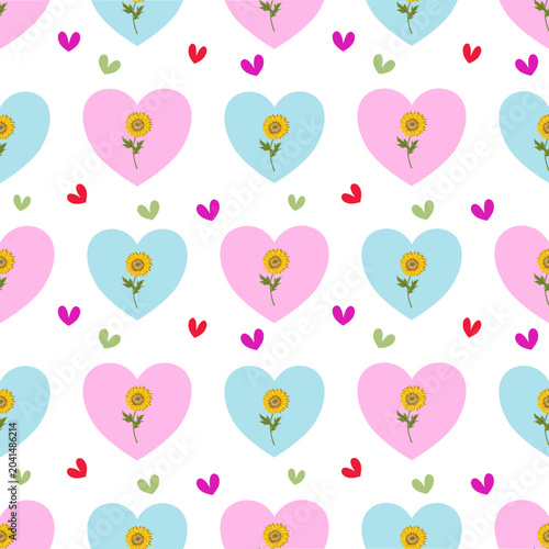 seamless background with hearts