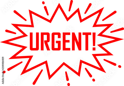 Quadro su tela Urgent Action Required Starburst