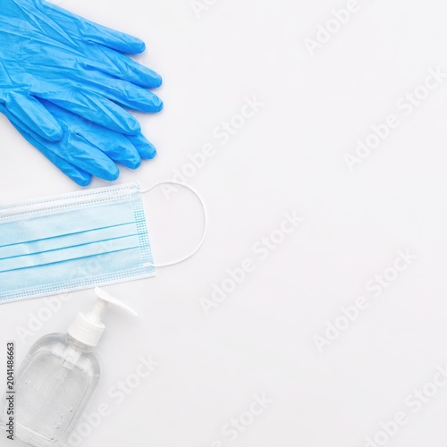 Protective Equipment for Hantavirus Prevention Mask Gloves and Sanitizer
