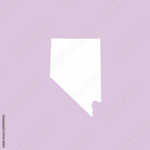 Tableau sur toile A simple white shape of a land area against a soft purple background