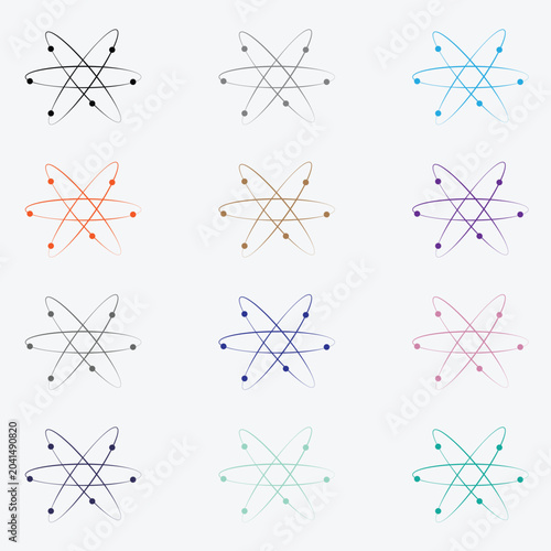Foto Atom icon set
