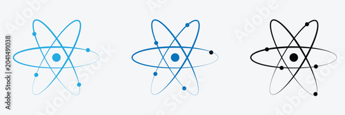 Fotografie Atom icon set