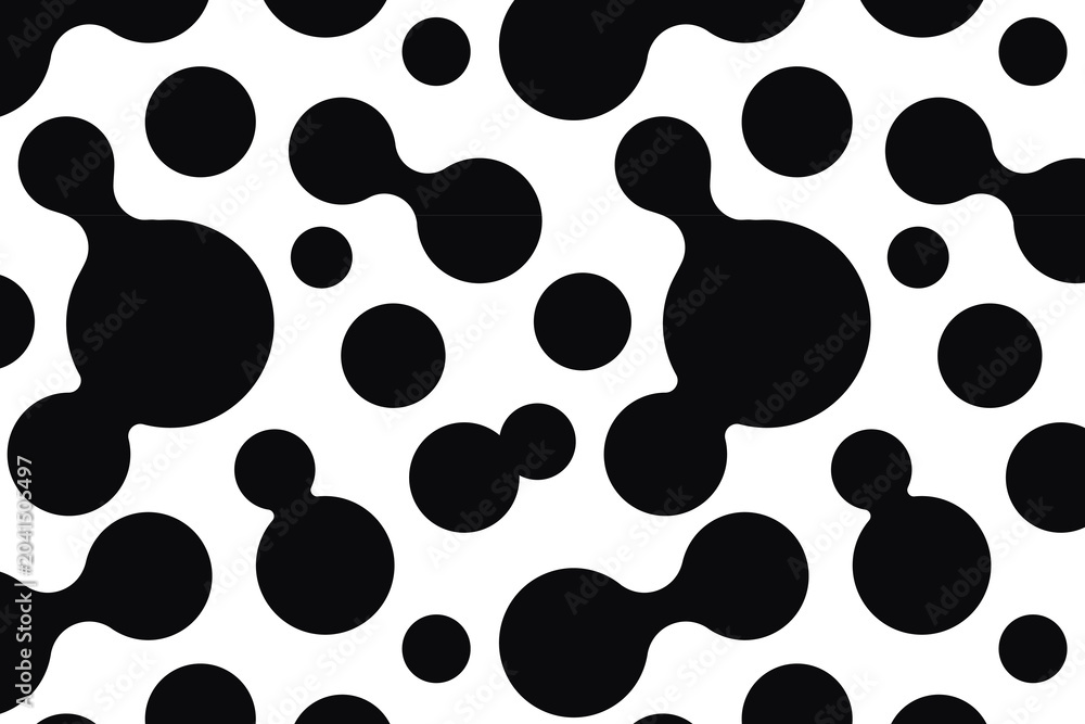 Fototapeta premium Abstract shape png pattern, transparent background, circle liquid in black