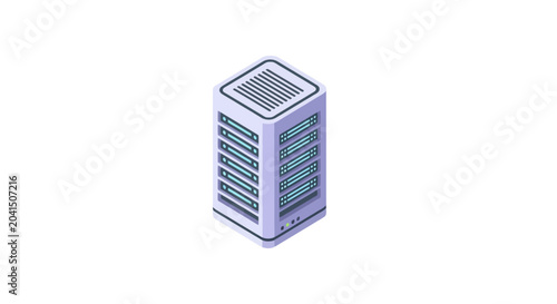 Foto Computer server rack unit for network infrastructure
