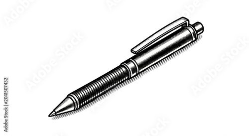 Foto Classic retractable ballpoint pen with metallic accents