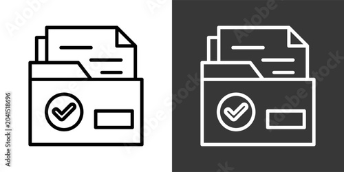 Bild auf Leinwand Documentation Black And White Multiple Style Icon Set Collection Pack Vector Ill