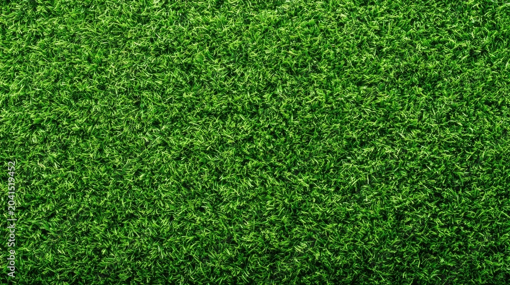 Fototapeta premium Close-up of vibrant green artificial turf, showcasing its dense, realistic texture
