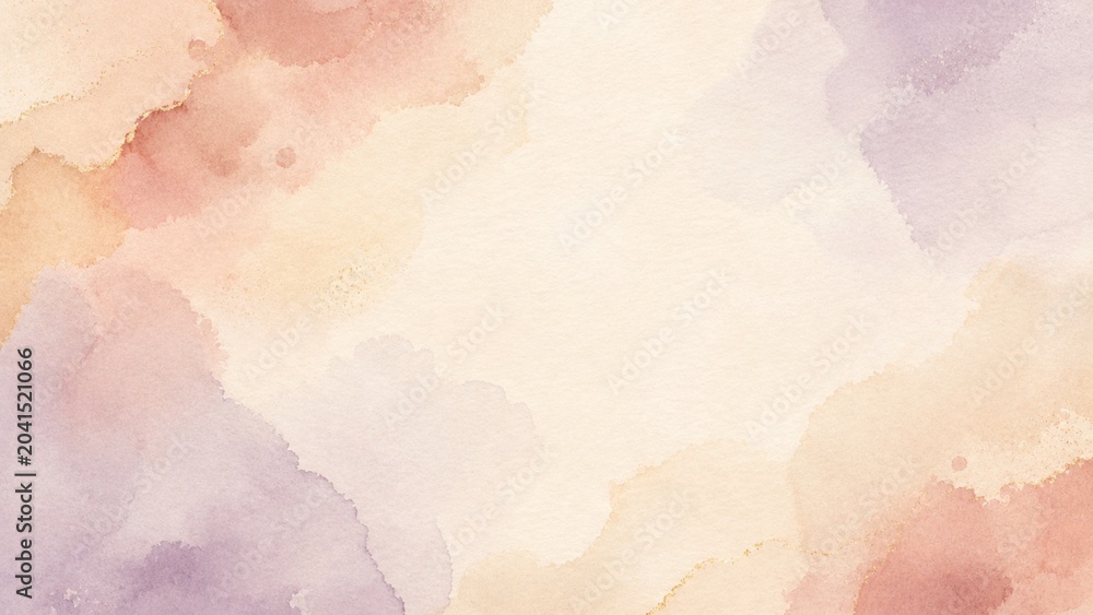 Obraz premium Pastel Watercolor Background with Soft Peach and Lavender Washes