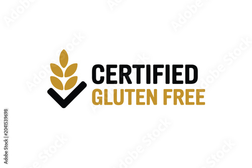 Canvas-taulu certified gluten free logo with wheat checkmark