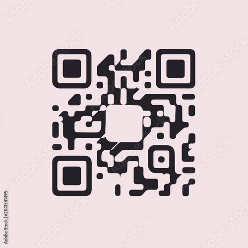 Schilderij op canvas A digital square code pattern with a unique design on a light background