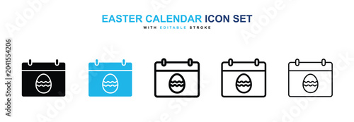 Tableau sur toile Easter calendar icon