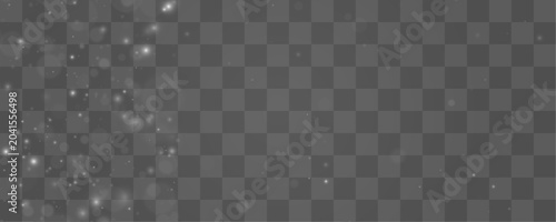 Foto White dust drifts slowly through glowing abstract light effects