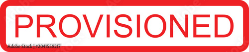 Photos Red bordered provisioned label with transparent background for digital use