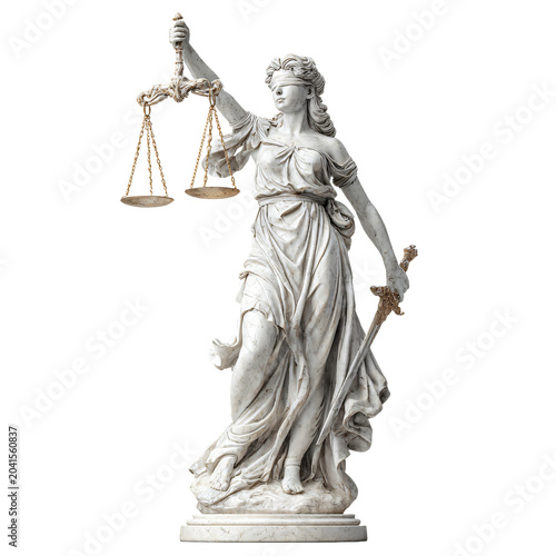 Statue of Justice in Classical Architecture: Court Room Decoration & Legal Concepts