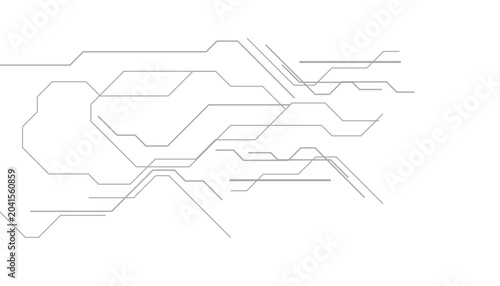 Valokuva Vectors White Abstract geometric dots and lines connection circuit concept
