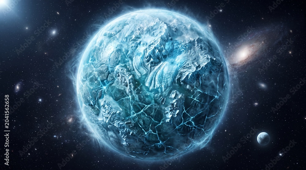 Naklejka premium earth and moon