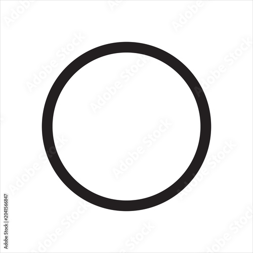 Tableau sur toile Round circle geometric ball shape line art vector icon for apps and websites
