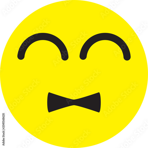 Disappointed or sad emoticon vector