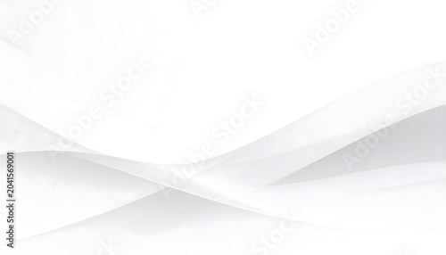 Elegant White Abstract Wave Background with Soft Flowing Fabric Texture