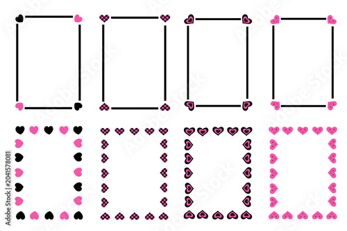 Set of Emo y2k style frame. Hand drawn border. Aesthetic of 90s, 2000s. Vector illustration for poster, collage, design template.