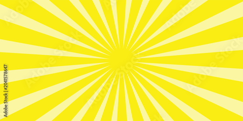 Obraz na plátně Yellow Sunburst Pattern Background