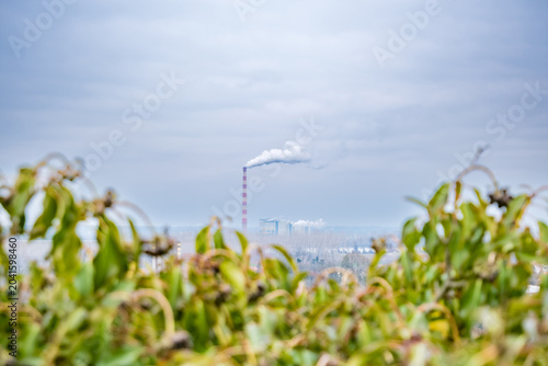 Tableau sur toile Industrial landscape in Novi Sad, Serbia