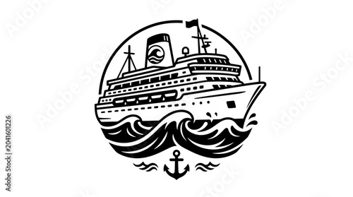 Large Cruise Ship Ocean Vessel.