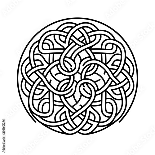 Celtic knot design pattern art.