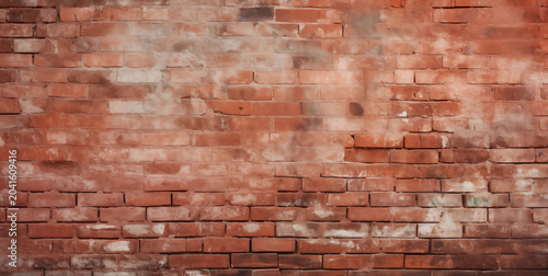 Weathered brick wall with soft light and shadow play for artistic design backdrops