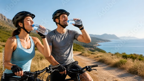 Active lifestyle coastal cycling