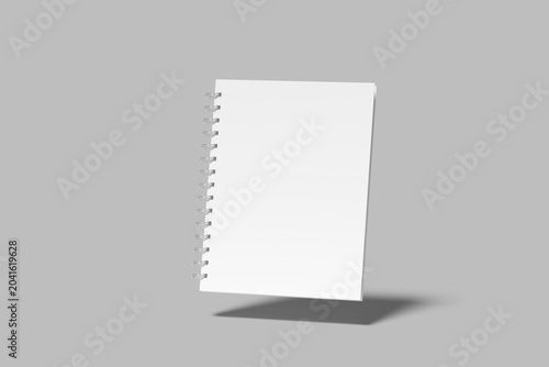 A5 Spiral Notebook Blank Mockup