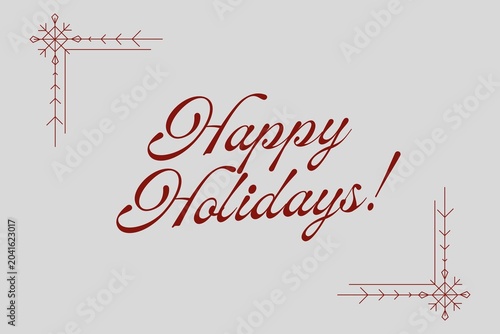 Happy Holidays Elegant Script Greeting Background