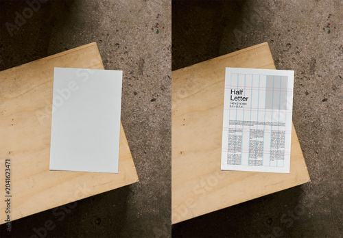 Mockup Of Customizable Us Half Letter Leaflet