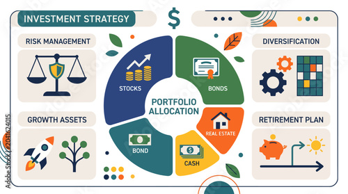Portfolio Allocation Investment Strategy Concept.