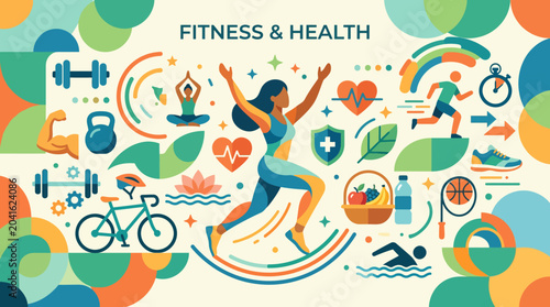 Woman Engaging in Various Fitness Activities.