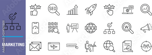 Photos Digital marketing seo vector icons