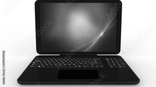 Il laptop si apre e si chiude mostrando il movimento di un pendolo di Newton. Video ideale per concetti di energia, impulso, causa‑effetto, equilibrio, dinamica, business e produttività.