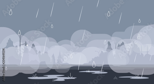 Fotografía Rainy Day Clouds Sky Puddles Landscape