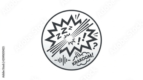 Foto Comic Book Style Sound Effect Burst.